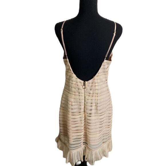 #162 THE JETSET DIARIES Nude Sequined Slip Dress - Picture 3 of 10